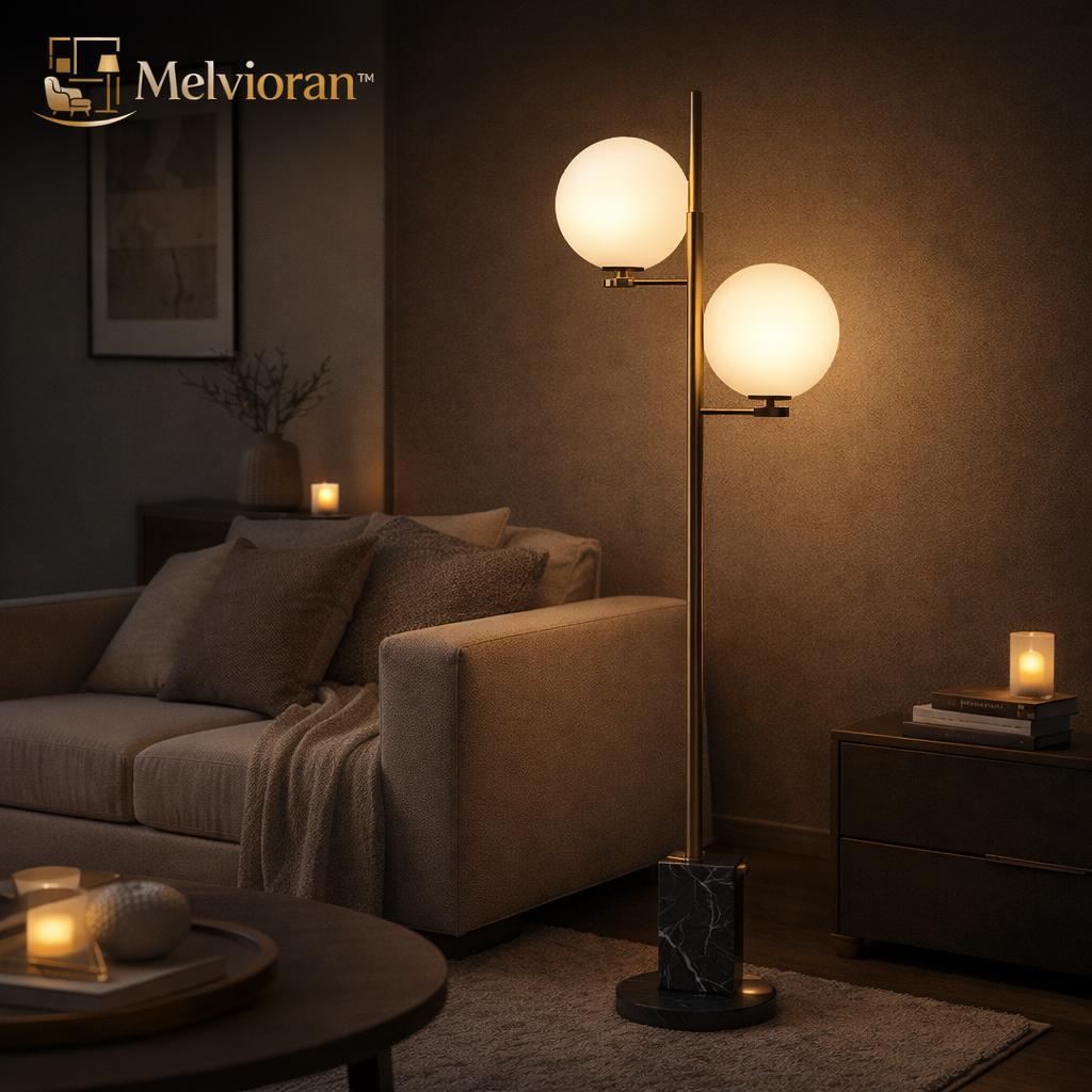 Melvioran™ Dual Orb Floor Lamp