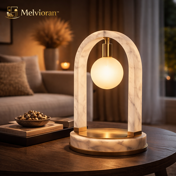 Melvioran™ Arc Marble Table Lamp